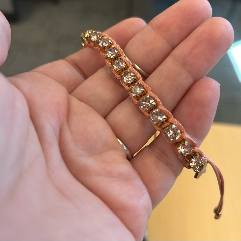 Tory Burch | Silk and Crystal woven bracelet